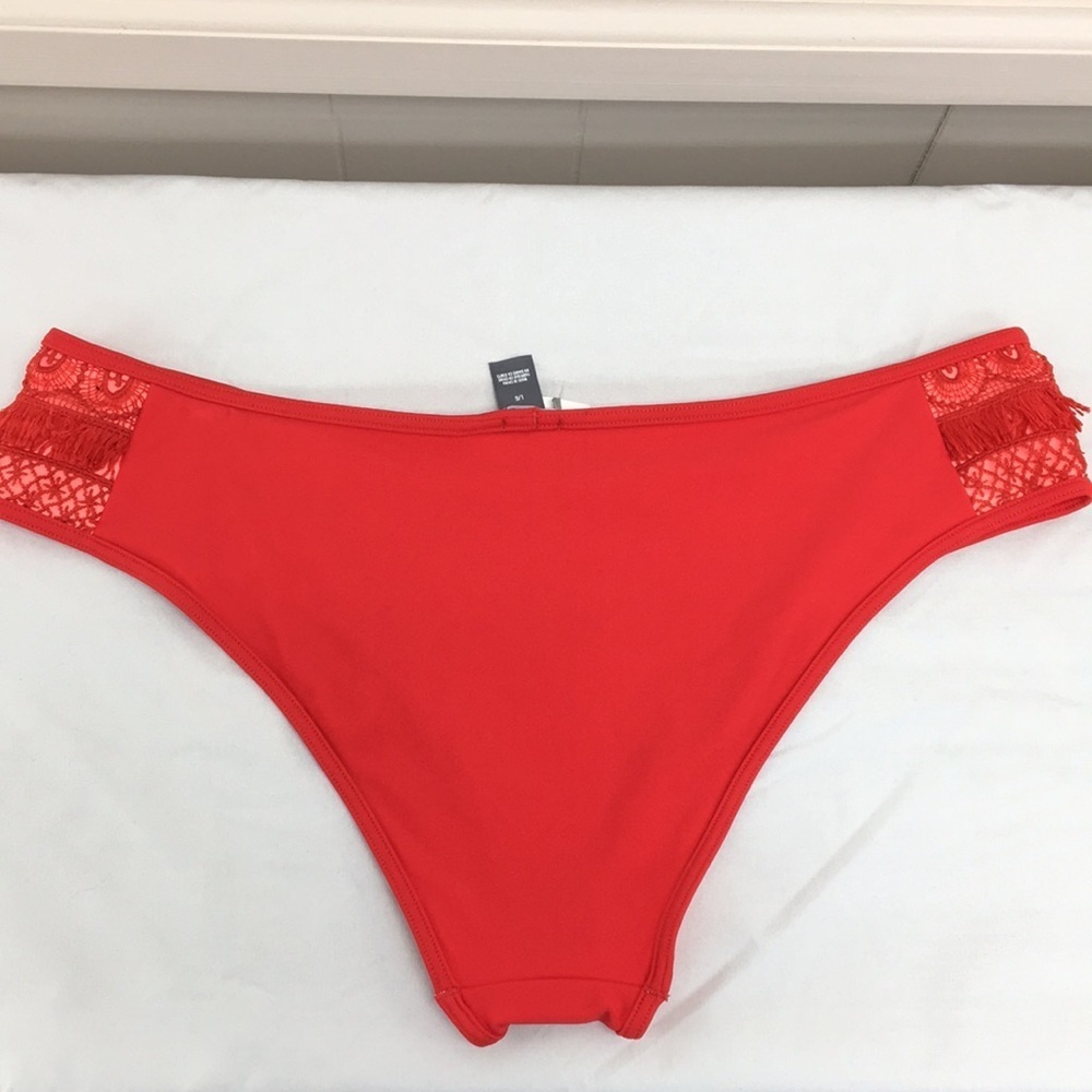 Aerie Bikini Bottoms High Cut Blue and Red Bundle of 2 Size L NEW With Tags - Picture 3 of 8